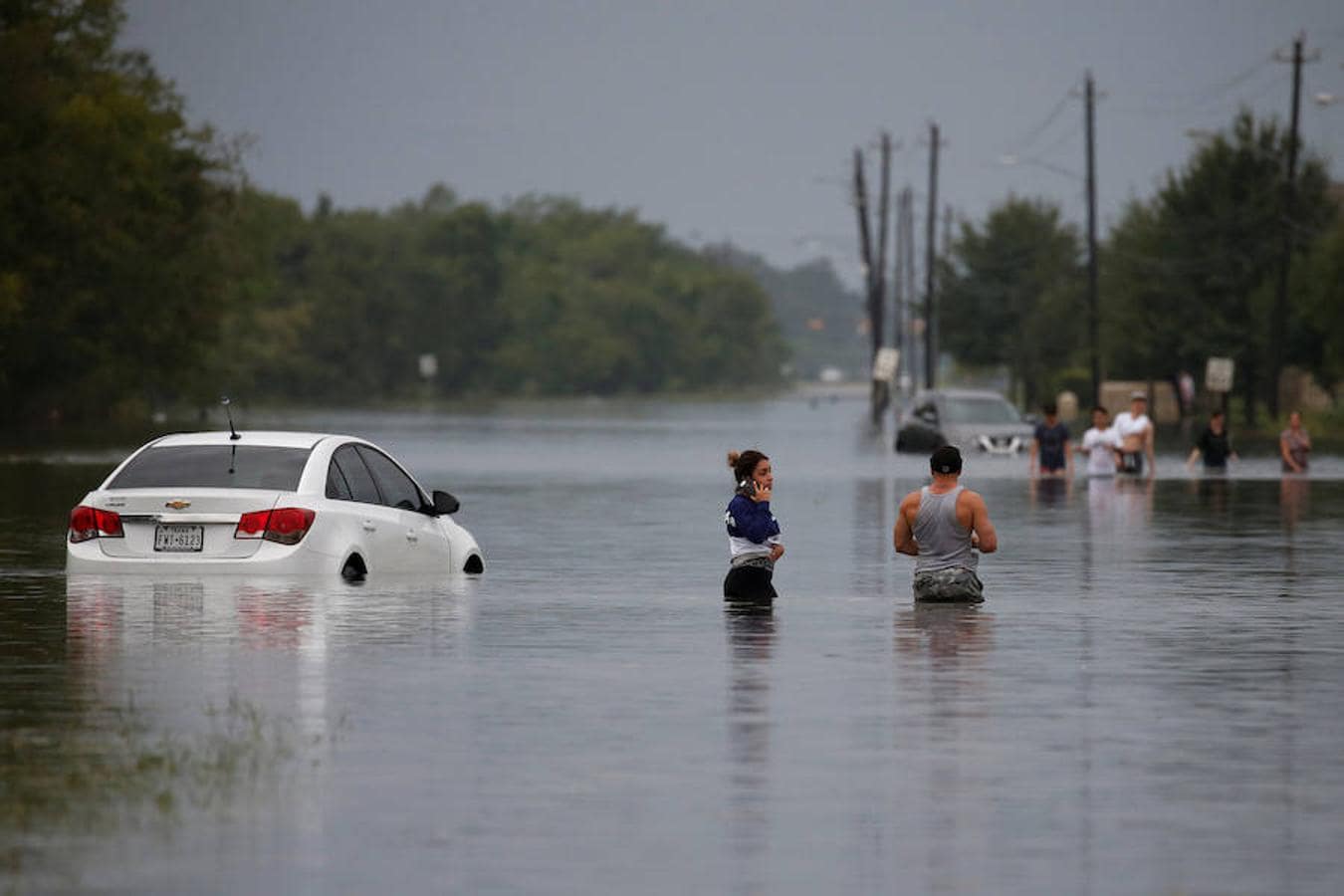 Las impresionantes imágenes de las inundaciones del huracán Harvey en Texas