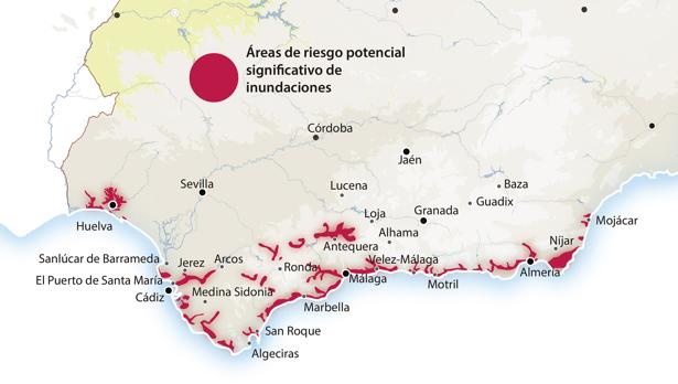 Mapa elaborado por la sección de Diseño de ABC con fuentes de la Junta de Andalucía