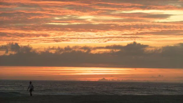 Atardecer en el municipio de Barbate en Cádiz