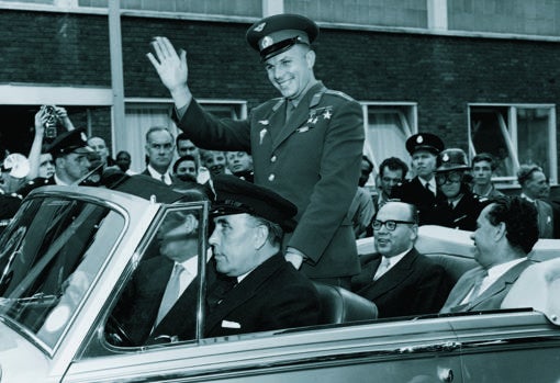Gagarin, en Londres, como un héroe