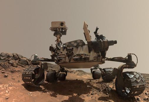 «Selfie» de Curiosity, construido a través de varias fotografías distintas