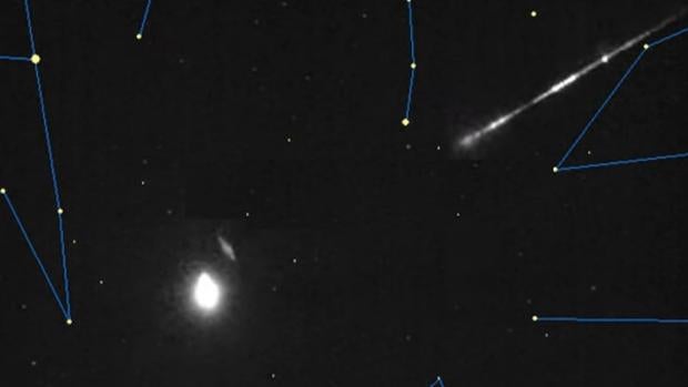 El meteoro que cruzó la Península en la madrugada del domingo