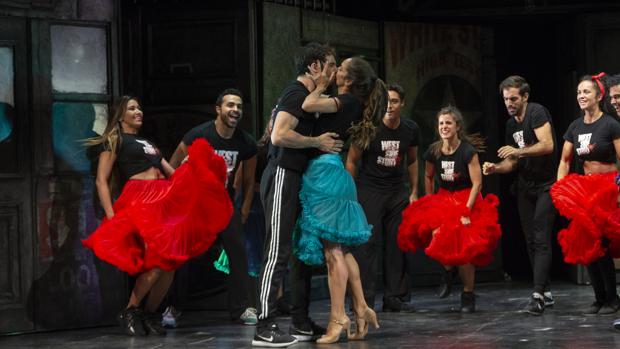 Una escena de los ensayos de «West Side Story»