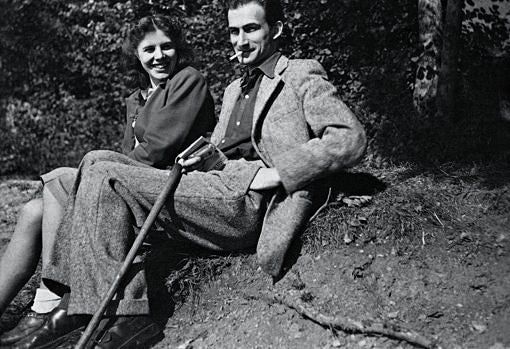 Antoinette de Watteville y Balthus, en Sierre, Valais (Suiza), 1946. Fondos Balthus
