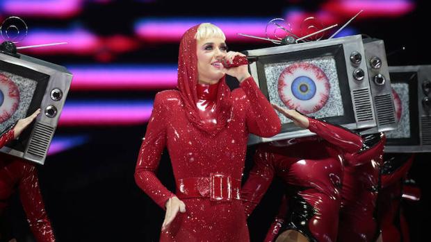 Katy Perry, durante su último concierto en Barcelona
