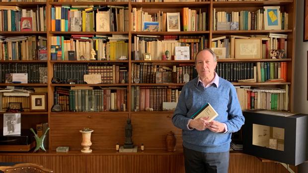 Ignacio Gómez de Liaño, en su casa durante la entrevista