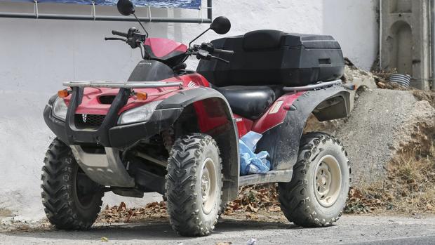 Vista del quad que conducía Ángel Nieto en el momento del accidente