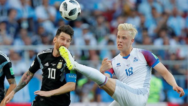 Messi, en el partido ante Islandia