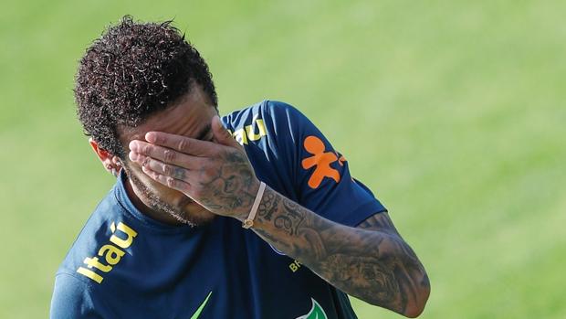 Neymar, en la concentración de Brasil