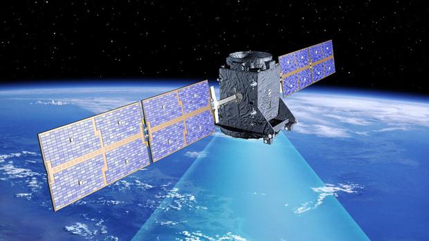 Imagen de archivo de un satélite Galileo en órbita