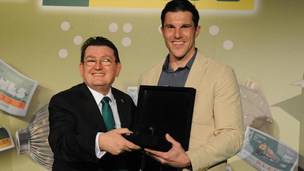 David López Cañadilla junto al director general de la ONCE, Ángel Sánchez