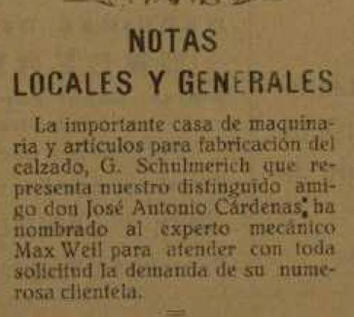 Reseña de Schulmerich en IDELLA 1929