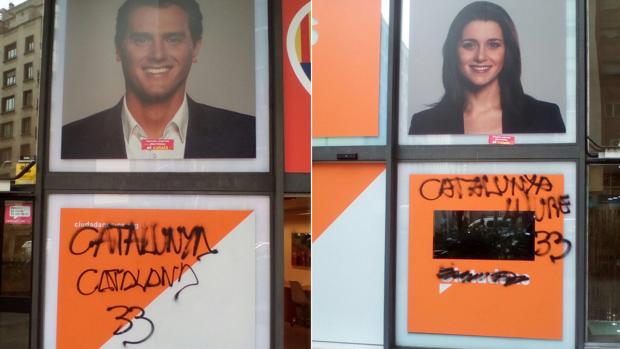 Pintadas en la sede de Ciudadanos