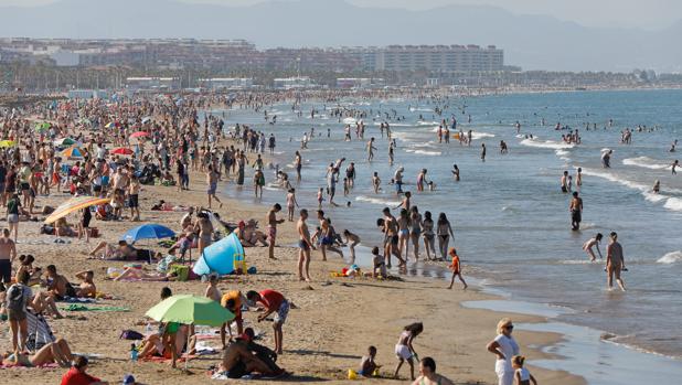Imagen tomada en la playa de Las Arenas de Valencia