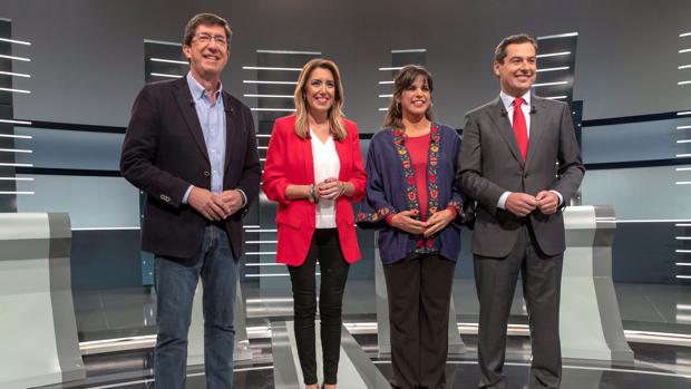 Los cuatro principales candidatos a la Presidencia de la Junta de Andalucía