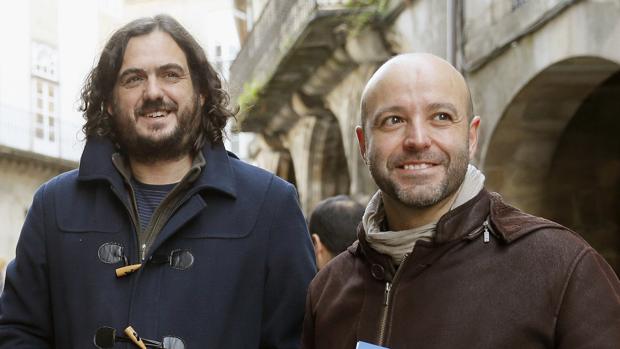 El líder de Anova, Antón Sánchez, y el de En Marea, Luís Villares