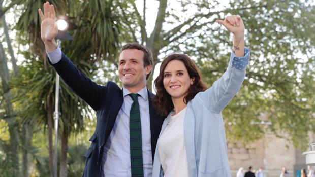 Pablo Casado e Isabel Díaz Ayuso, juntos en un reciente acto electoral