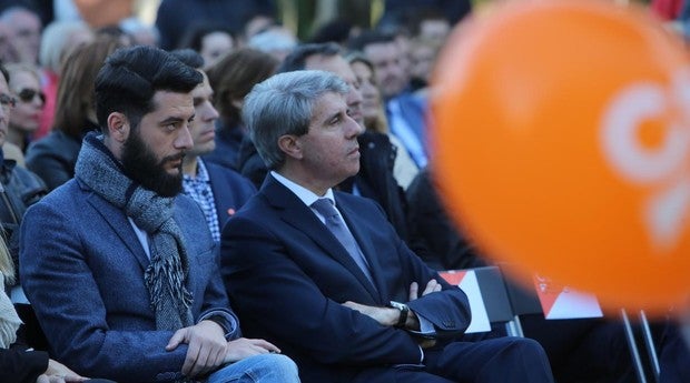 Ángel Garrido, hoy, durante el acto de Ciudadanos en Pozuelo