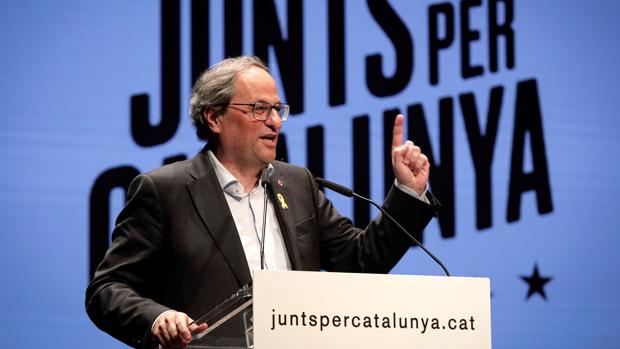 l presidente de la Generalitat, Quim Torra, en Gerona