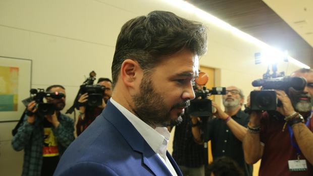 Gabriel Rufián, de ERC, fotografiado en el Congreso