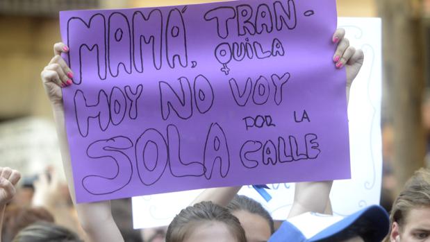 Cartel de una protesta en madrid tras la sentencia de La Manada en octubre pasado