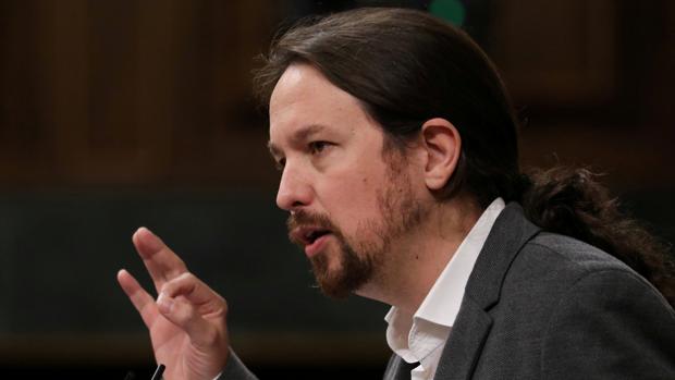 Pablo Iglesias, en la tribuna del Congreso