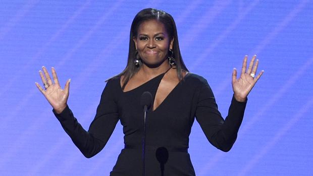 Michelle Obama, durante su intervención en la Fundación Obama, el pasado verano