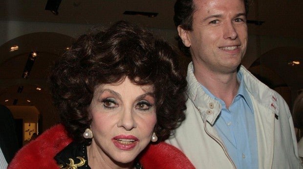 Gina Lollobrigida y Javier Rigau