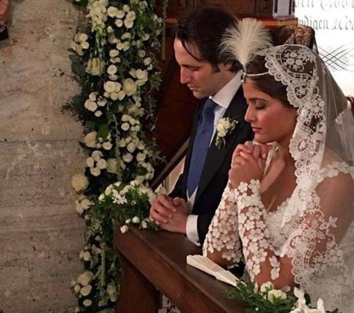 Alia María Su primogénita contrajo matrimonio con el abogado Hugo Linares en Gstaad en julio de 2016