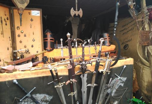 Uno de los puestos del mercado medieval de Ávila este 2018