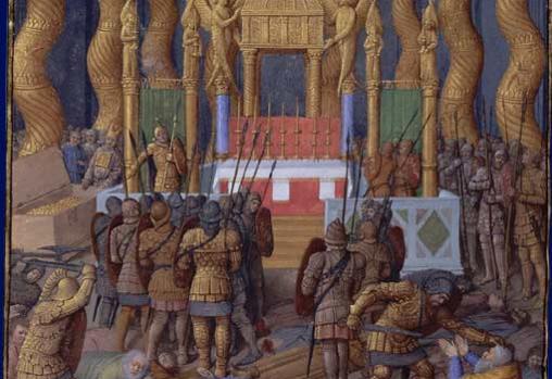 Pompeyo en el templo de Jerusalén, por Jean Fouquet