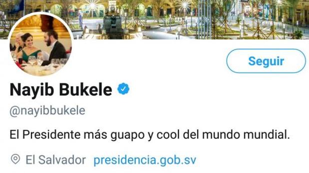 Perfíl Twitter del presidente de El Salvador