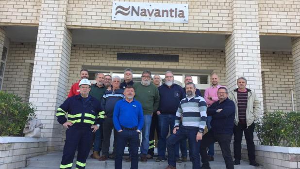 Imagen en la puerta del edificio de Dirección del comité de empresa de Puerto Real