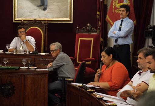 Ana Fernández, portavoz del Gobierno, durante su intervención.