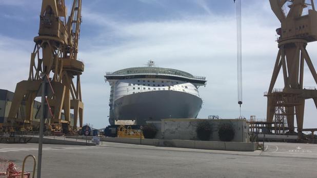 El 'Oasis of the Seas' fue reparado el pasado mes de abril en los astilleros gaditanos