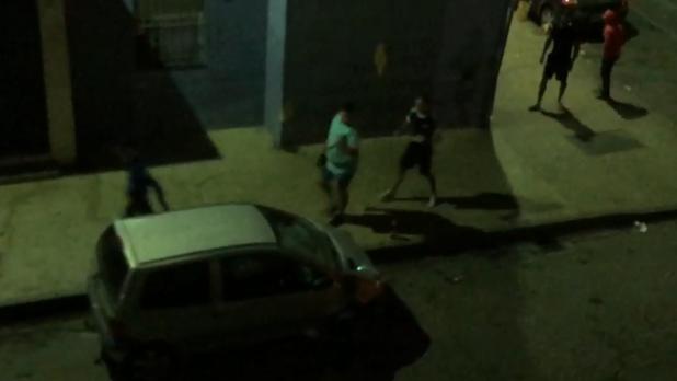 Un momento de las revueltas en La Línea.