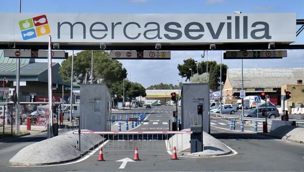 Entrada al mercado central de abastecimiento de Sevilla