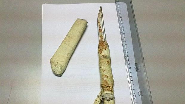 Algunas de las armas caseras intervenidas por los funcionarios en centros penitenciarios españoles